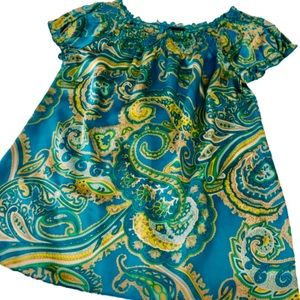 SALE!!! International Concepts Carnival Paisley Silk Top